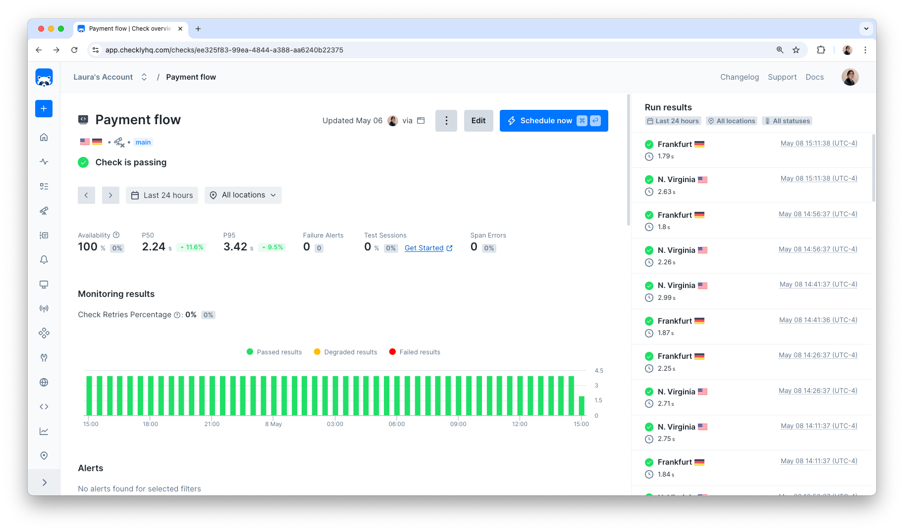 Multistep check overview page
